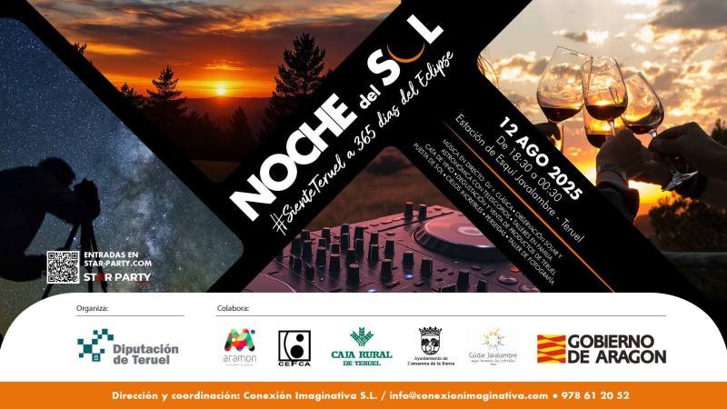La ‘Noche del sol’ celebrará el próximo 12 de agosto la cuenta atrás de un año para el eclipse total